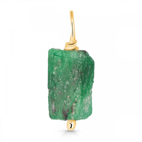 Ženski obesek iz srebra RAW BEAUTY, Smaragd