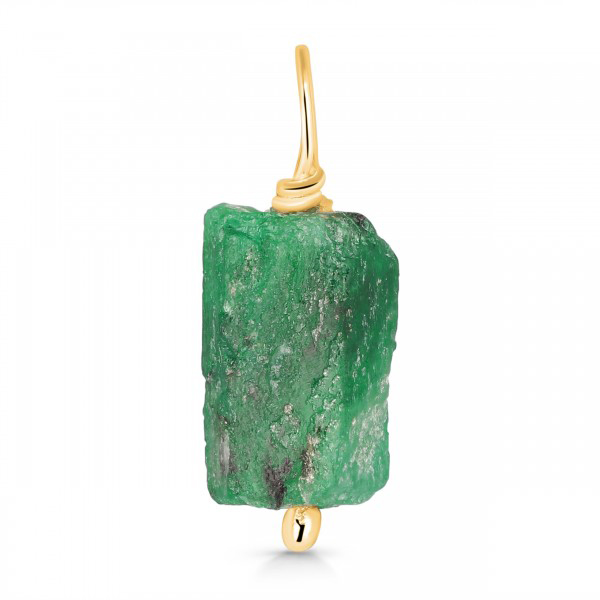 Ženski obesek iz srebra RAW BEAUTY, Smaragd