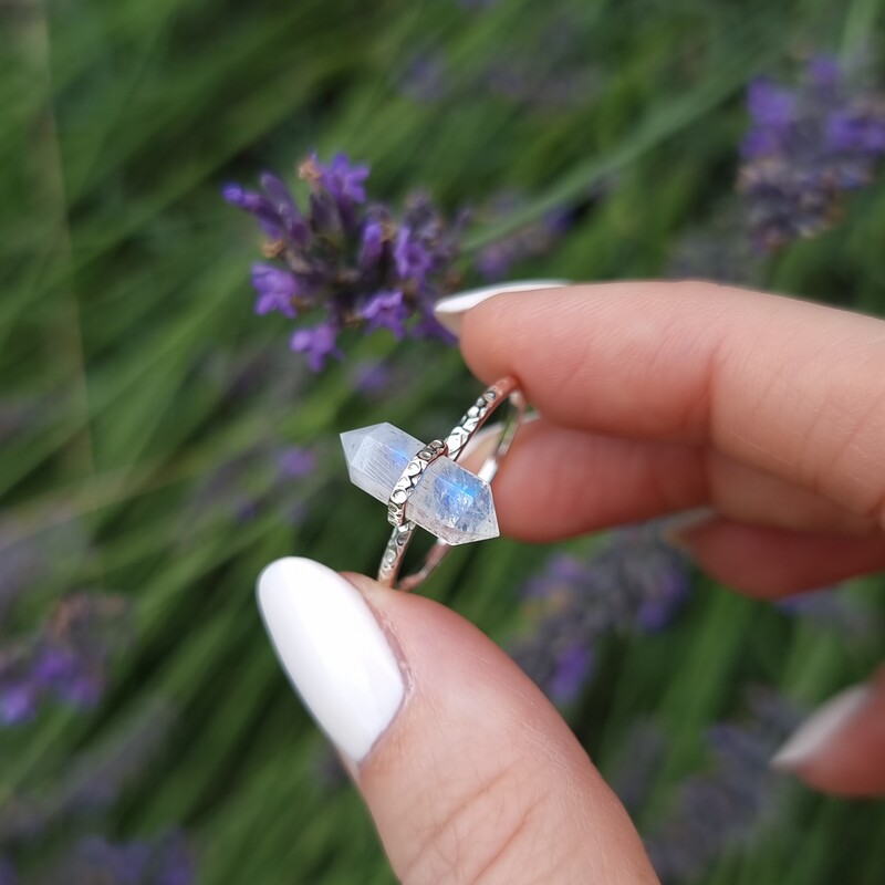 Damenring aus Sterlingsilber DEVA, Mondstein