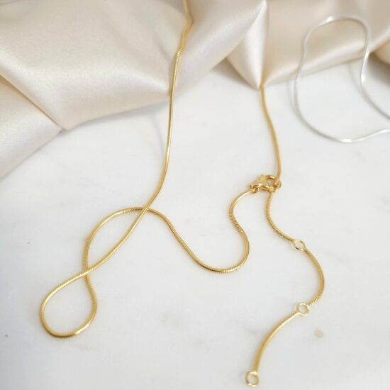 Ženska klasična verižica iz srebra s podaljškom - gladka Ženska klasična verižica iz srebra s podaljškom - gladka