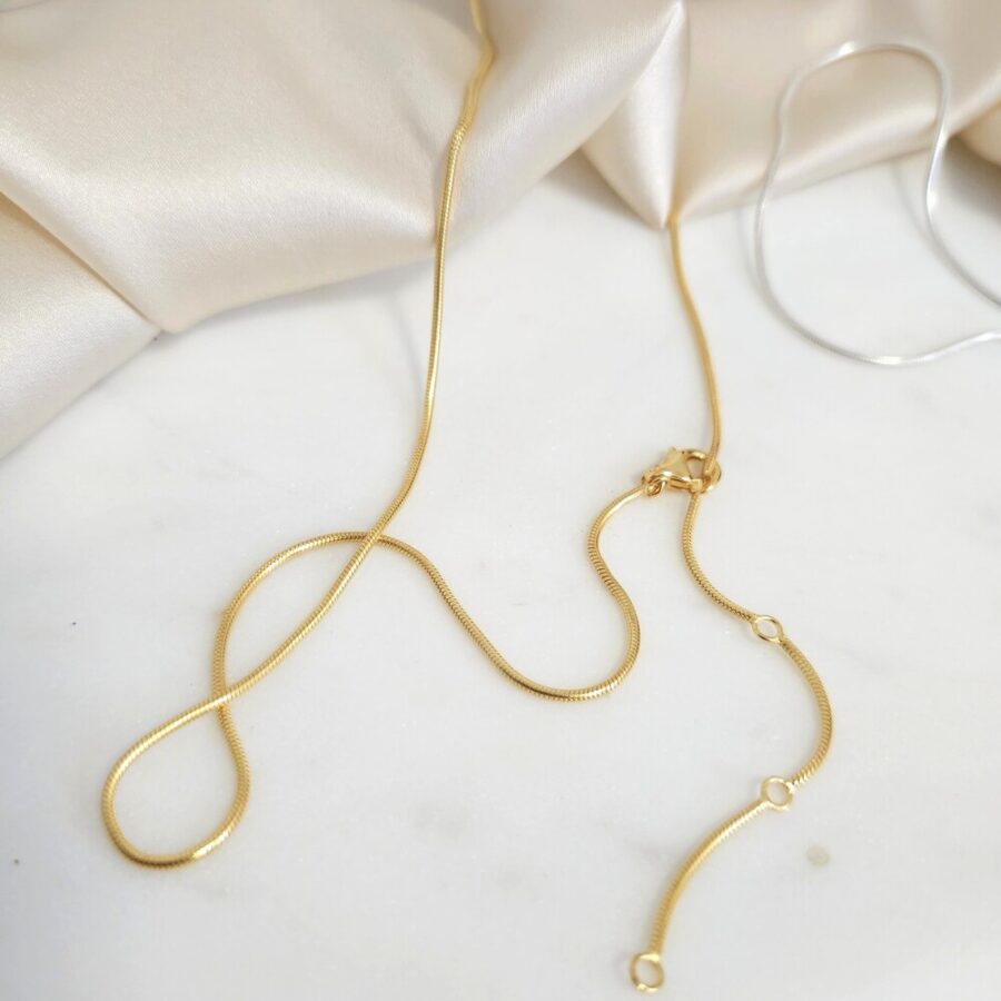 Ženska klasična verižica iz srebra s podaljškom - gladka Ženska klasična verižica iz srebra s podaljškom - gladka