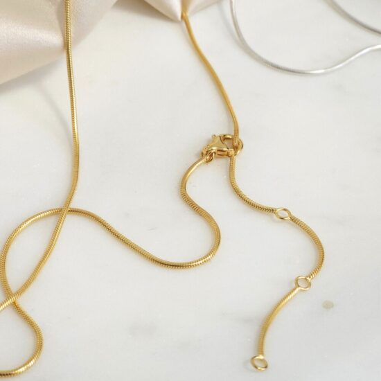 Ženska klasična verižica iz srebra s podaljškom - gladka Ženska klasična verižica iz srebra s podaljškom - gladka