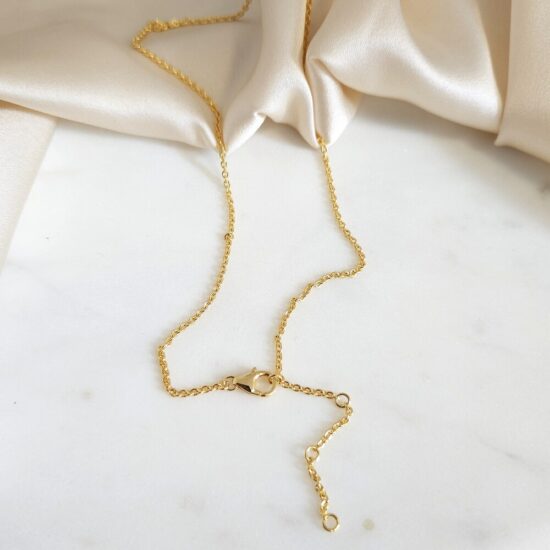 Ženski klasični srebrni lančić s produžetkom Ženski klasični srebrni lančić s produžetkom