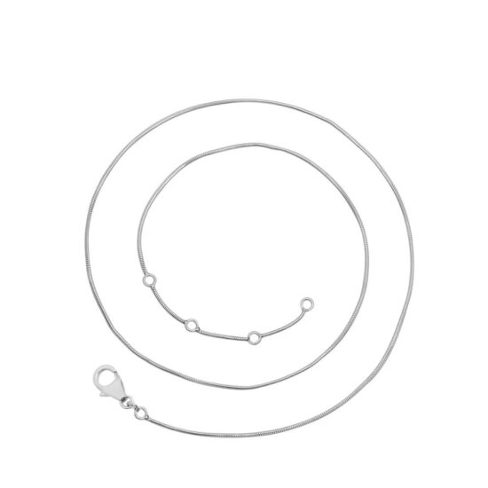 Ženska klasična verižica iz srebra s podaljškom - gladka Ženska klasična verižica iz srebra s podaljškom - gladka