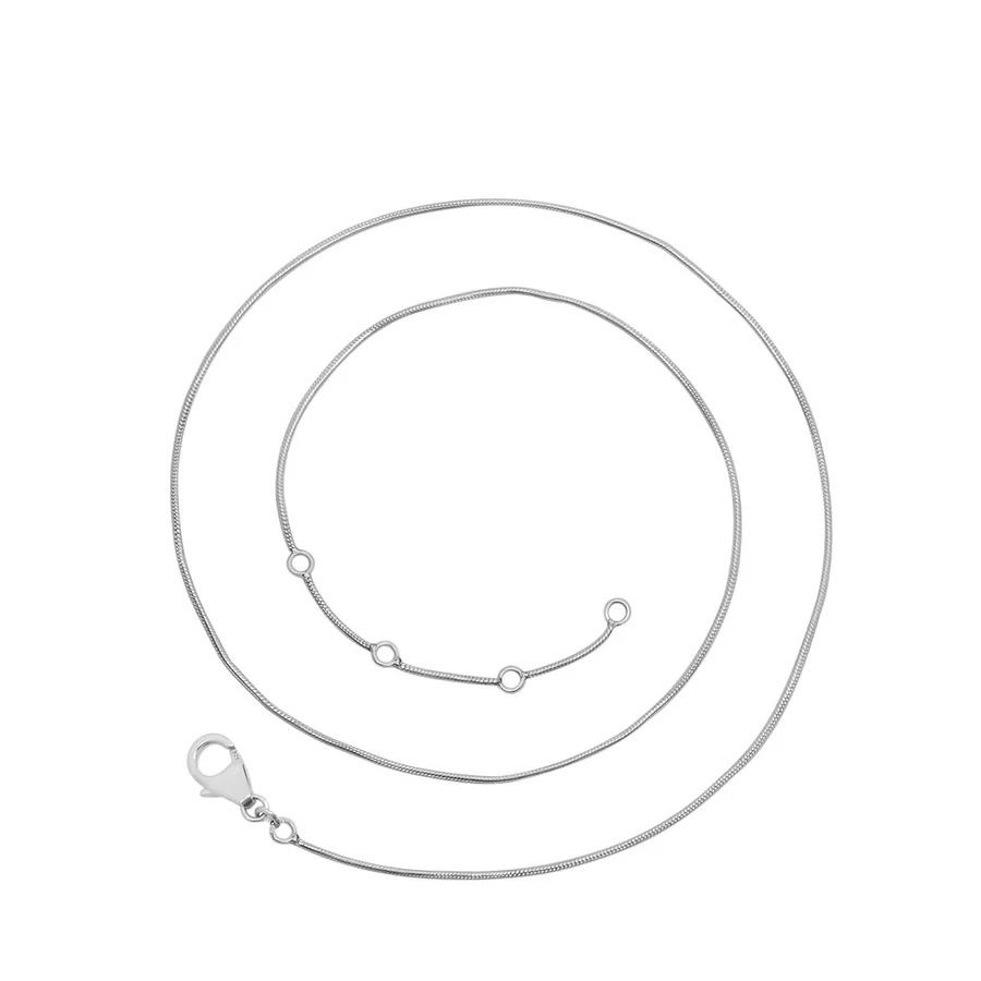 Ženska klasična verižica iz srebra s podaljškom - gladka Ženska klasična verižica iz srebra s podaljškom - gladka