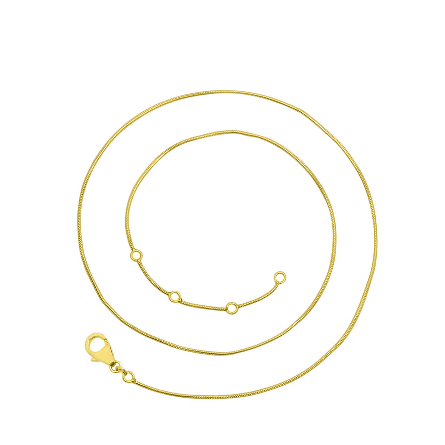 Ženska klasična verižica iz srebra s podaljškom - gladka Ženska klasična verižica iz srebra s podaljškom - gladka