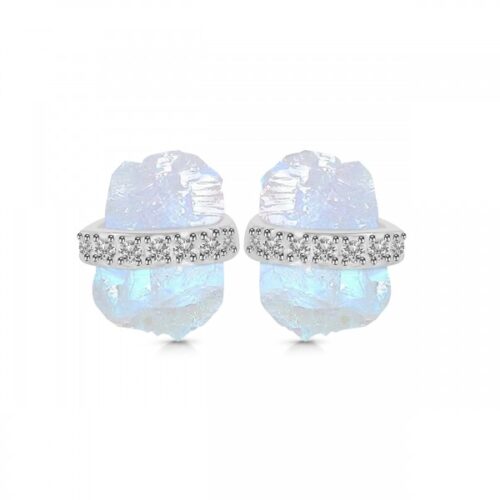 Zvjezdane naušnice - mjesečev kamen i bijeli topaz - Seraphina