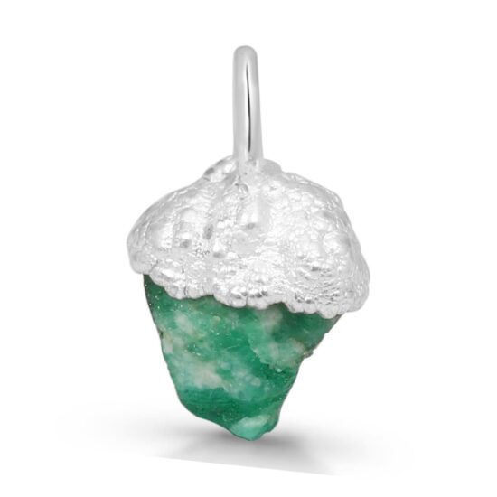 Anhänger für Frauen aus Sterlingsilber UNTOUCHED, Smaragd