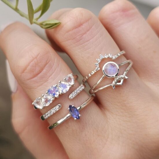 Prsten Queen of Hearts - Mjesečev kamen - Seraphina