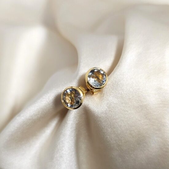 Silberne Damenohrringe ARIA, Prasiolit