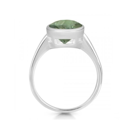 Ženski prstan iz srebra LOREN, Prasiolit