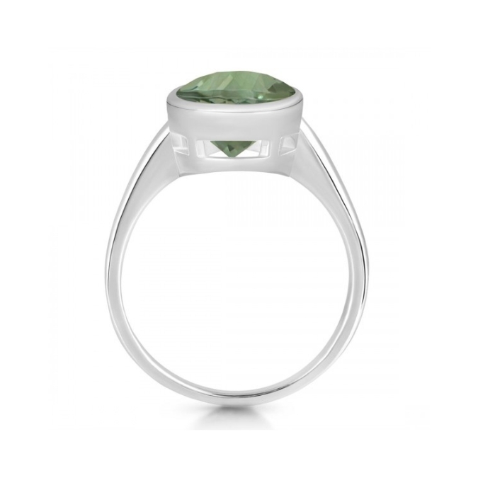 Ženski prstan iz srebra LOREN, Prasiolit