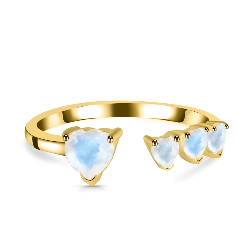 Ženski prstan iz srebra CUPID, Mesečev kamen