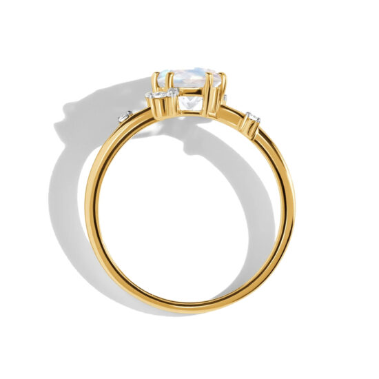 Burni prsten - mjesečev kamen i bijeli topaz - Seraphina