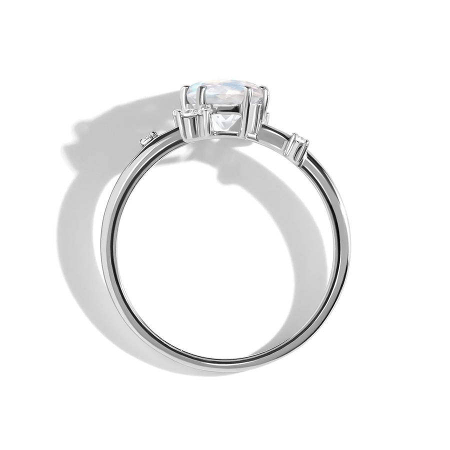 Burni prsten - mjesečev kamen i bijeli topaz - Seraphina