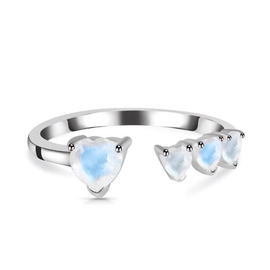 Ženski prstan iz srebra CUPID, Mesečev kamen