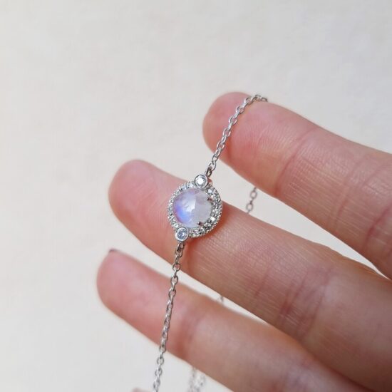 Damen Silberarmband NAOMI, Mondstein