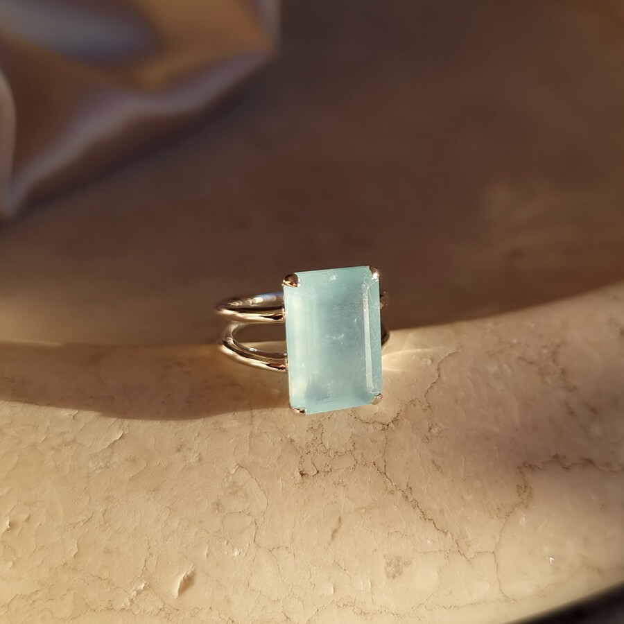 Ženski srebrni prsten ENCHANTED, akvamarin Ženski srebrni prsten ENCHANTED, akvamarin