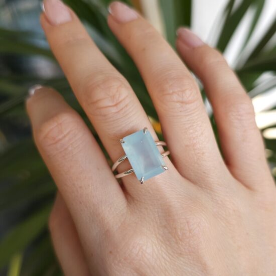 Ženski srebrni prsten ENCHANTED, akvamarin Ženski srebrni prsten ENCHANTED, akvamarin