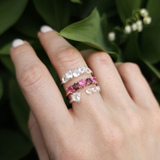 Ženski prstan iz srebra CUPID, Mesečev kamen