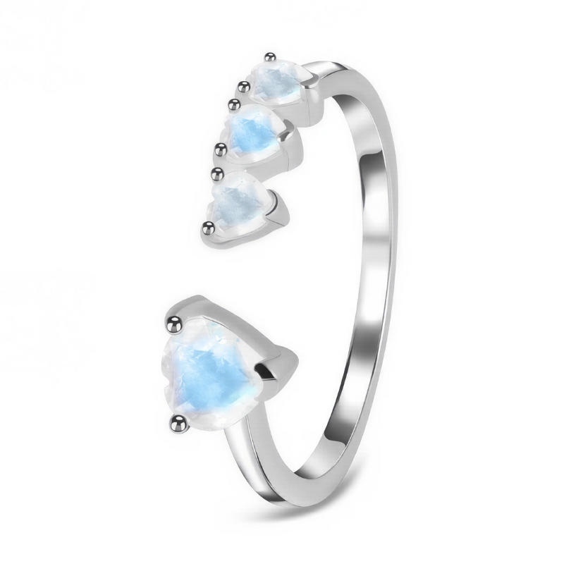 Ženski prstan iz srebra CUPID, Mesečev kamen