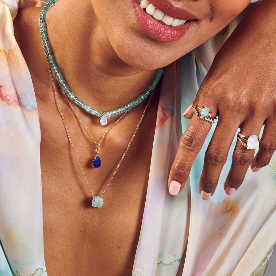 Ženski obesek iz srebra BIRTHSTONE September, Lapis in Beli Topaz