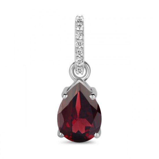 Ženski obesek iz srebra BIRTHSTONE Januar, Granat in Beli Topaz Ženski obesek iz srebra BIRTHSTONE Januar, Granat in Beli Topaz