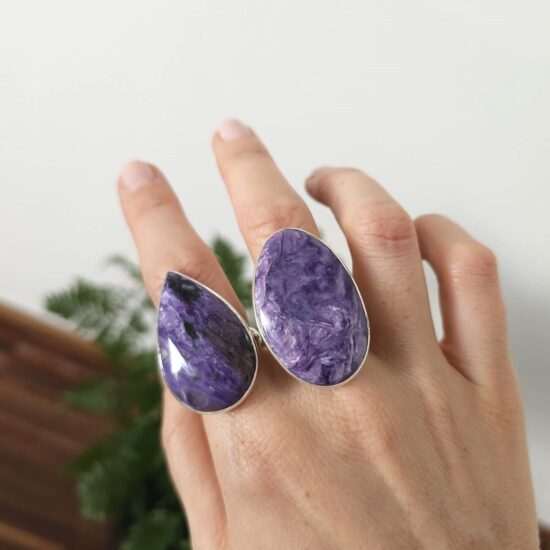 Ženski srebrni prsten CHARA, Čaroit