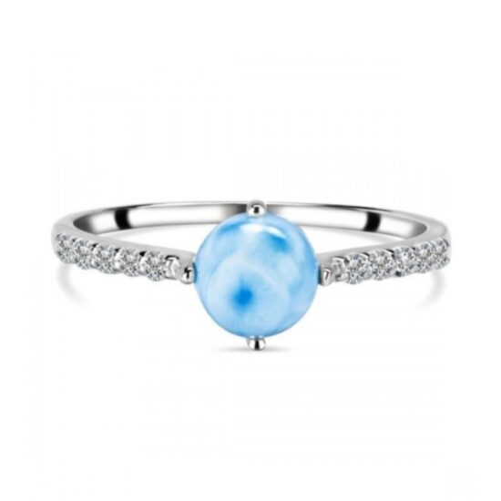 Prsten Ariel - Larimar i bijeli topaz - Seraphina