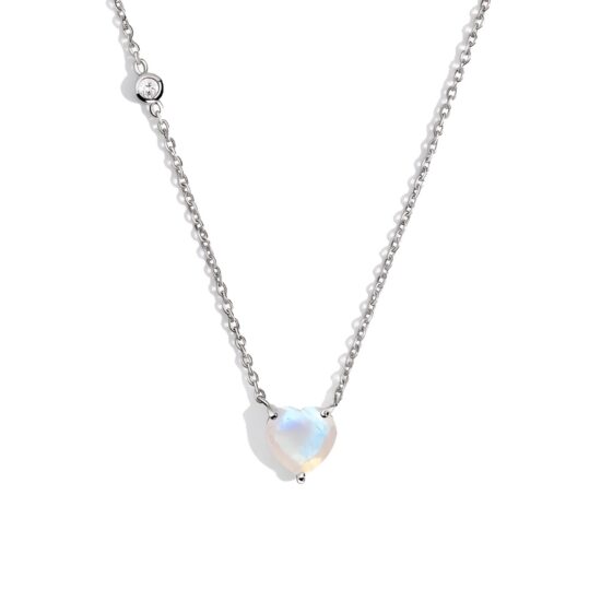 Ženska verižica iz srebra SOFIA, Mesečev kamen in Beli Topaz
