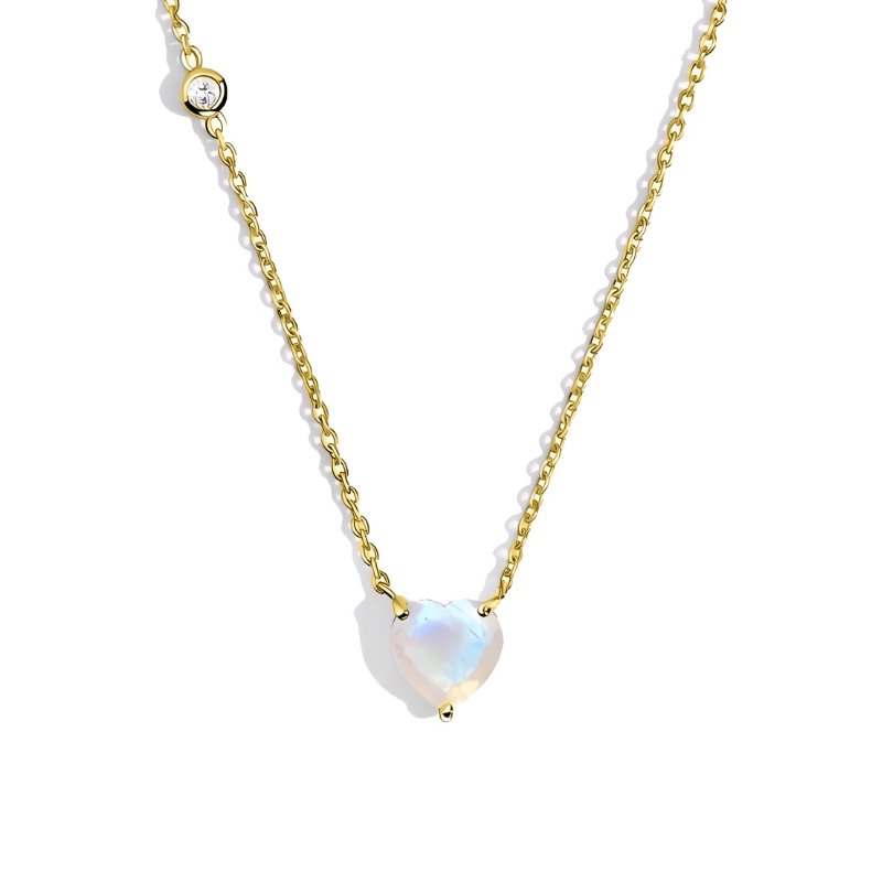 Ženska verižica iz srebra SOFIA, Mesečev kamen in Beli Topaz