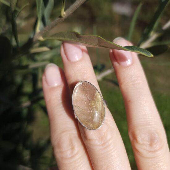 Ženski srebrni prsten VENUS, rutil kvarc Ženski srebrni prsten VENUS, rutil kvarc