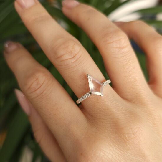 Thalia prsten - karneol i bijeli topaz - Seraphina