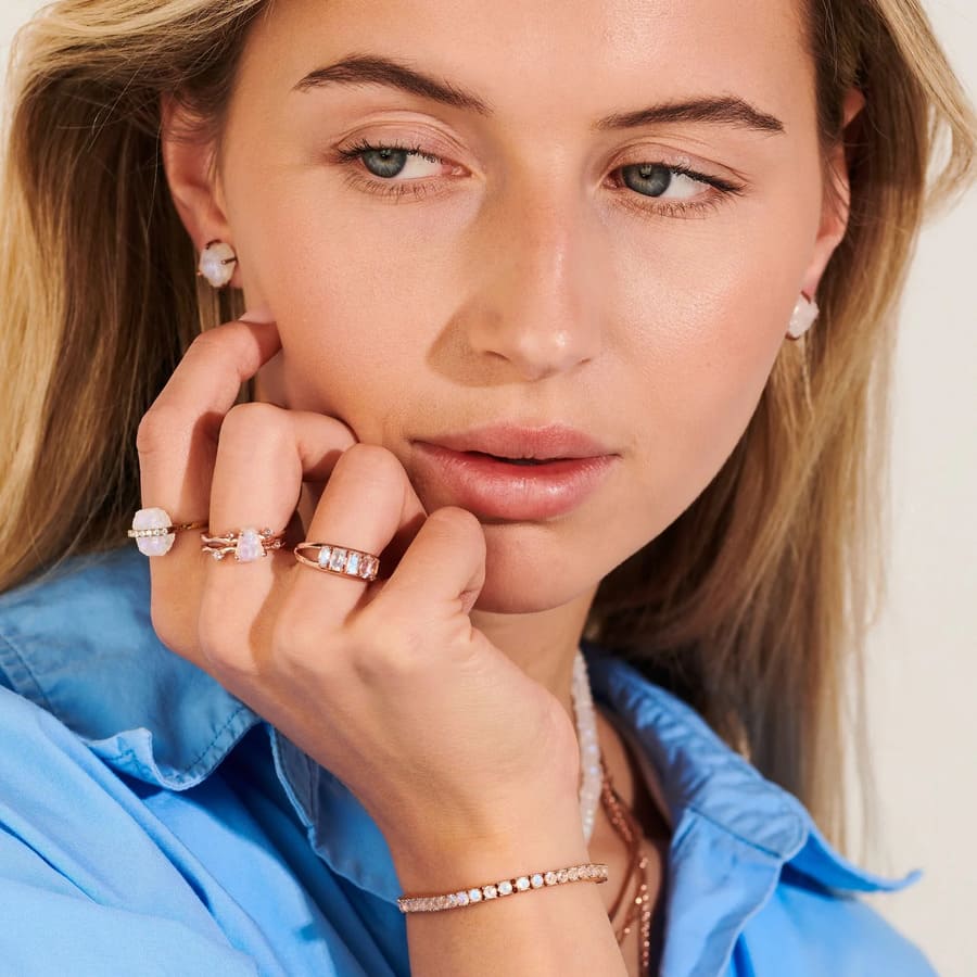 Damen Silberohrringe RAW BEAUTY, Mondstein