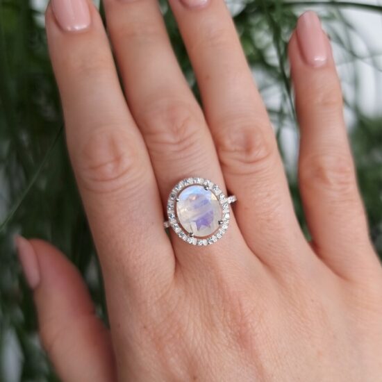 Evelyn prsten - Mjesečev kamen i bijeli topaz - Serafina