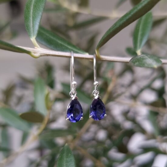 Ženske srebrne naušnice ISLA, Iolite