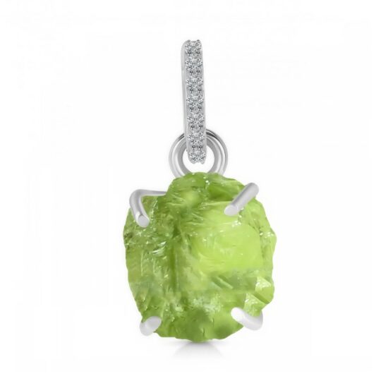 Damenanhänger aus Sterlingsilber UNCUT PAVÉ, Peridot