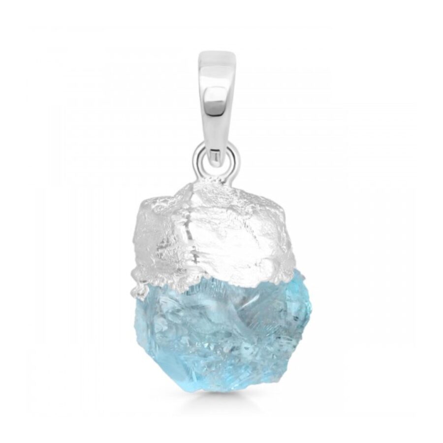 Unberührter Anhänger - Aquamarin - Seraphina