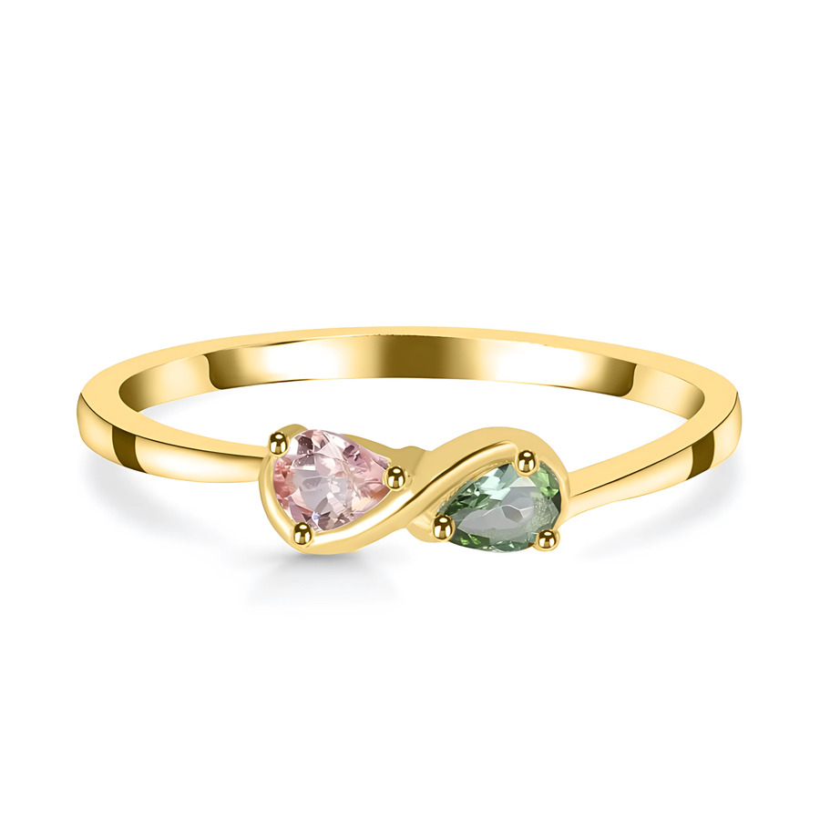 Ženski prstan iz srebra INFINITY, Turmalin