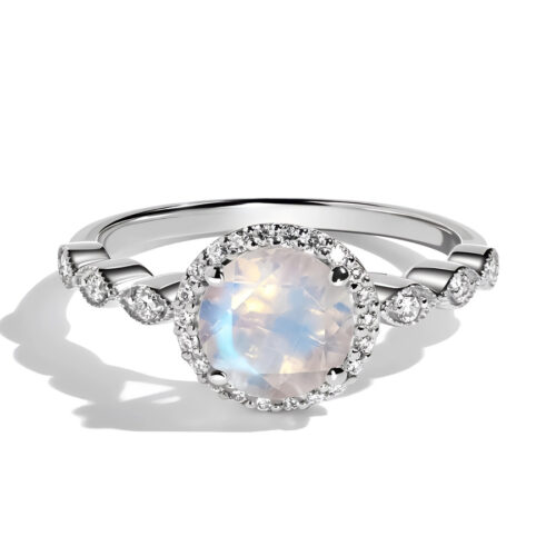 Victoria Mondstein und Weißer Topas Ring - Seraphina