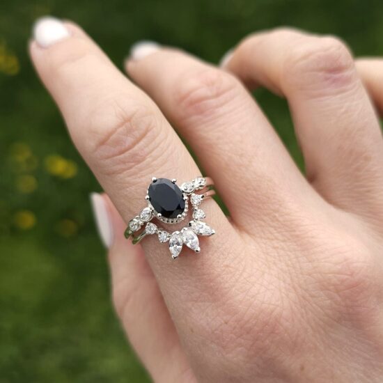 Ženski prstan iz srebra MAVIS, Turmalin in Beli Topaz