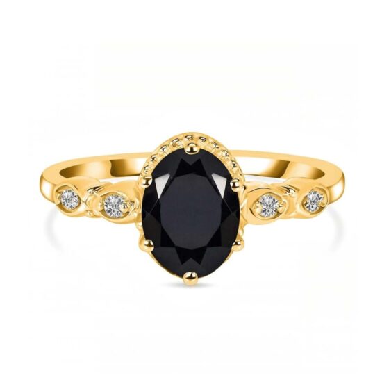 Ženski prstan iz srebra MAVIS, Turmalin in Beli Topaz