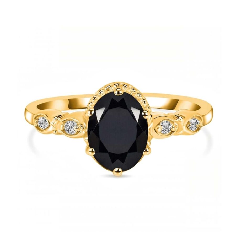 Ženski prstan iz srebra MAVIS, Turmalin in Beli Topaz