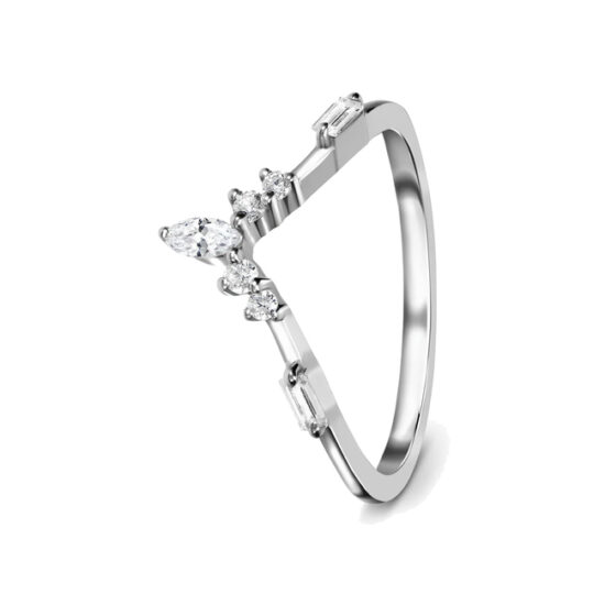 Damenring aus Sterlingsilber AURELIA, Steinblitz