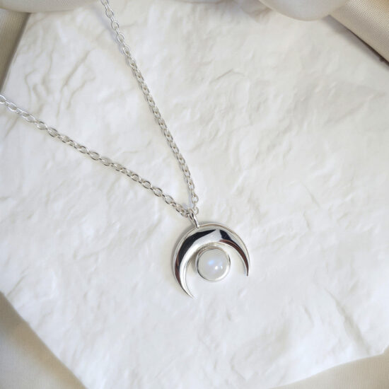 Ženska verižica iz srebra KIARA, Mesečev kamen