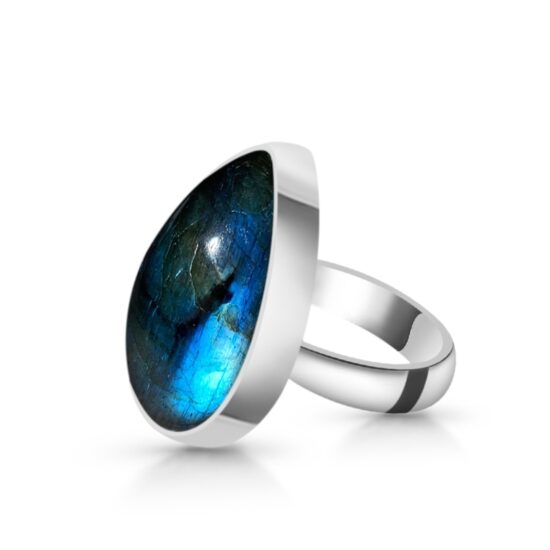 Ženski prstan iz srebra VALERIAN, Labradorit