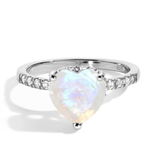 Prsten Afrodite - mjesečev kamen i bijeli topaz - Seraphina Prsten Afrodite - mjesečev kamen i bijeli topaz - Seraphina