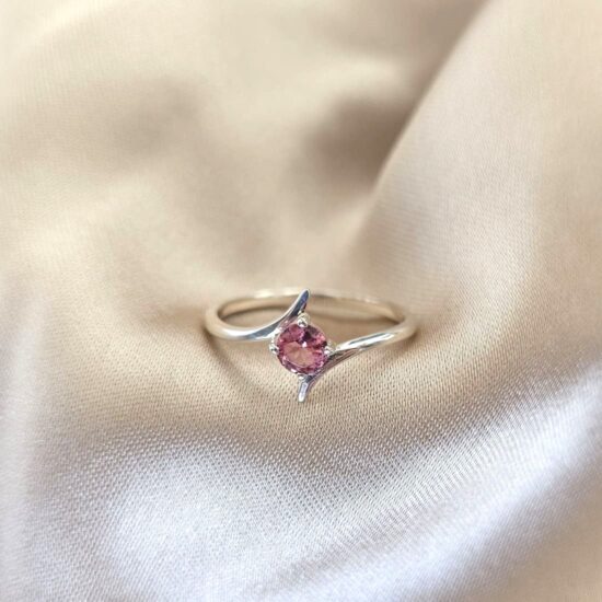 Ženski prstan iz srebra NYRA, Roza Turmalin