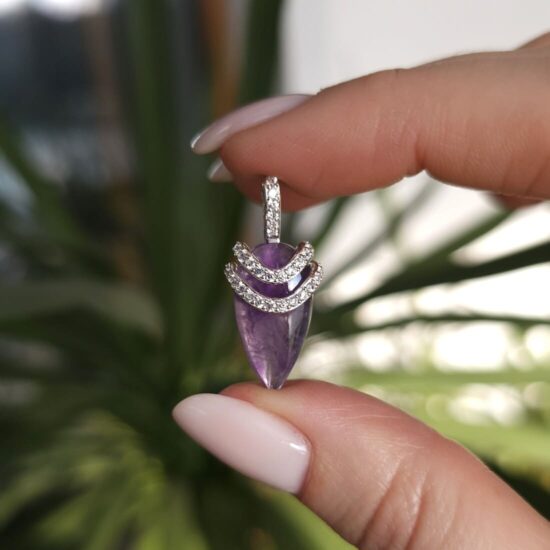 Verižica Andromeda - Ametist in Beli Topaz - Seraphina