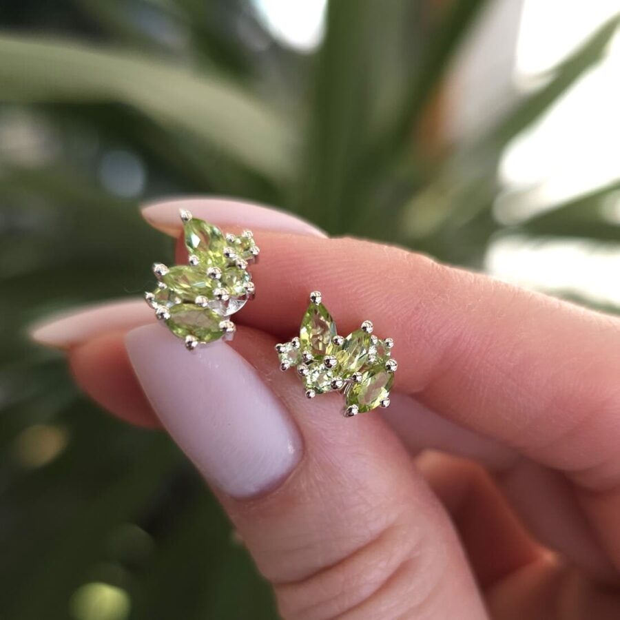 Damen Silberohrringe ORTEGA, Peridot